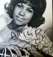 Aretha Franklin Autographed Photograph