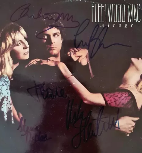 Fleetwood Mac Autographed 'Mirage' Album Cover
