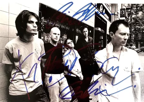 Radiohead Band Autographed Promotional Photograph
