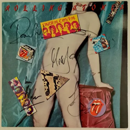 Rolling Stones 'Under Cover' Fully Autographed Album Cover