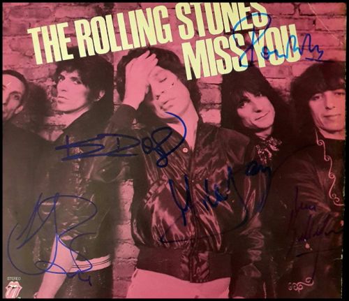 The Rolling Stones Autographed ‘Miss You’ Album Cover