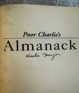 Signed by Charlie Munger ‘Poor Charlie’s Almanack’