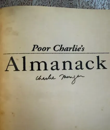 Signed by Charlie Munger ‘Poor Charlie’s Almanack’