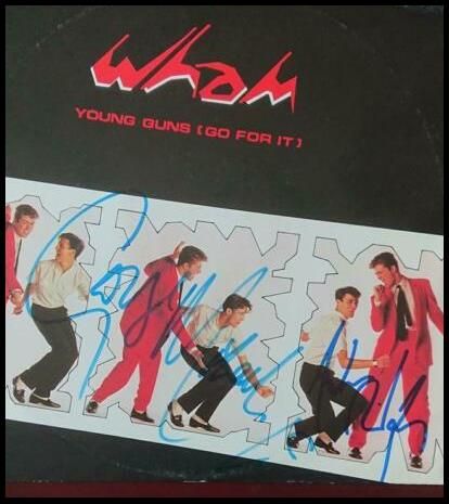 Wham - George Michael & Andrew Ridgeley – Autographed